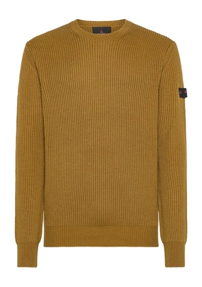 Peuterey ribbed-wool crew-neck sweater - Brown