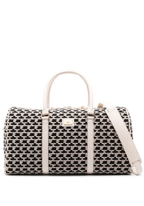 Elisabetta Franchi Weekender monogram-jacquard bag - Black