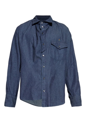Vivienne Westwood Orb-logo buttoned shirt - Blue