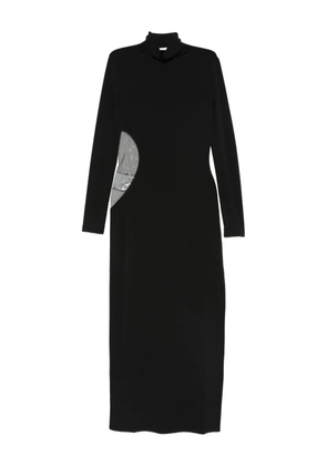 Patrizia Pepe high-neck rhinestone-embellished dress - Black