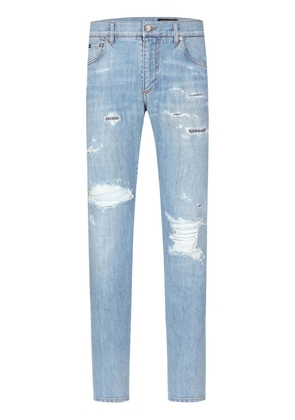 Dolce & Gabbana logo-plaque slim-fit jeans - Blue