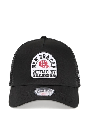 NEW ERA CAP logo-patch trucker cap - Black
