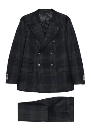 Gabriele Pasini checked double-breasted suit - Blue