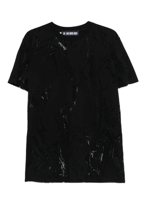 LGN LOUIS GABRIEL NOUCHI marble-print short-sleeve T-shirt - Black