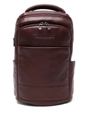 PIQUADRO leather backpack - Brown