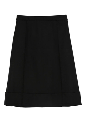 Semicouture turn-up midi skirt - Black