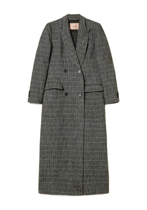 TWINSET checked-print double-breasted coat - Black