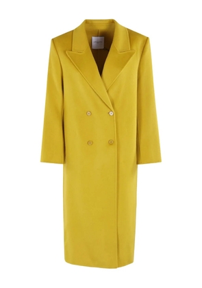 Isabelle Blanche peak-lapel double-breasted coat - Yellow