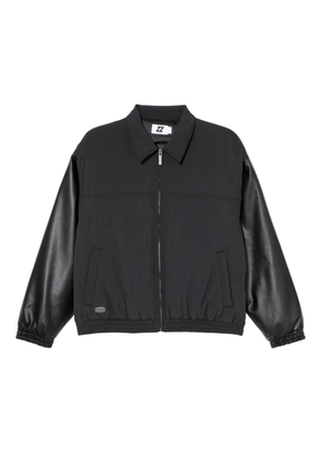 izzue logo-plaque jacket - Black
