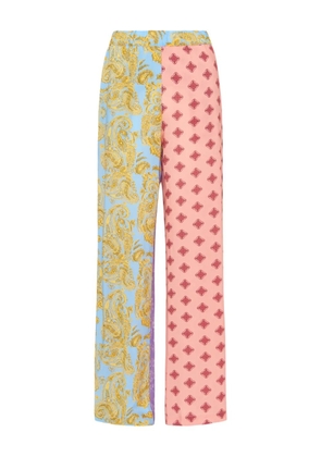 Donde Esteban Paisley patchwork trousers - Pink