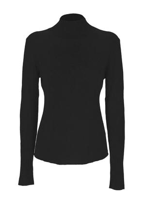 Hemisphere ribbed black sweater