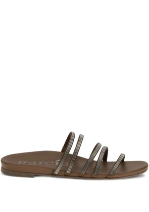 Pedro Garcia Beatrix embellished-straps sandals - Brown