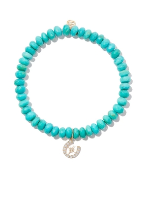 Sydney Evan 14kt yellow gold Starburst turquoise and diamond bracelet