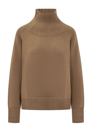 Michael Michael Kors ribbed funnel-neck sweater - Brown