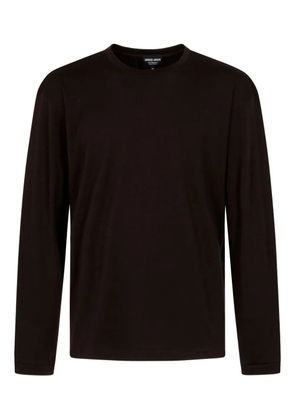 Giorgio Armani crew-neck sweater - Brown