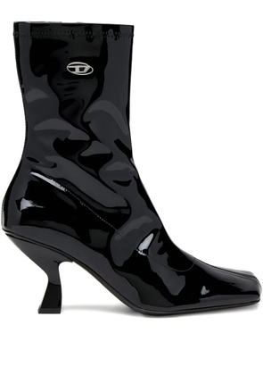 Diesel 75mm Amber logo-plaque ankle boots - Black