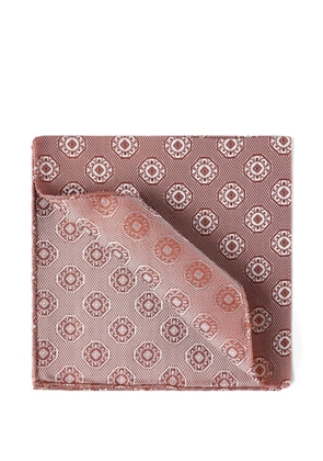 Brunello Cucinelli medallion-print silk pocket square - Red