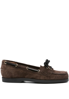 ATP Atelier lace-up suede loafers - Brown