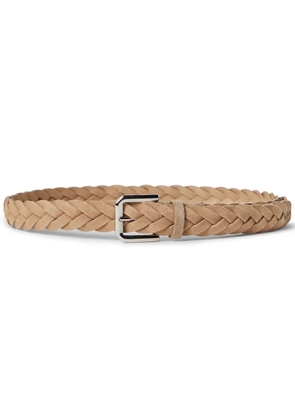 Brunello Cucinelli braided suede belt - Brown