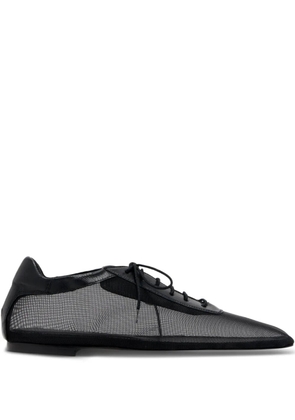 Andrea Gomez Antonia lace-up mesh oxford shoes - Black