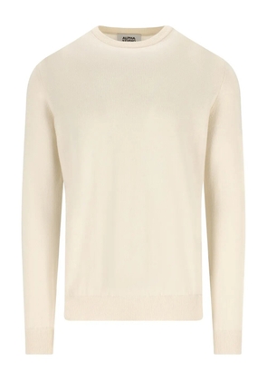 ALPHA STUDIO crew-neck cashmere sweater - White
