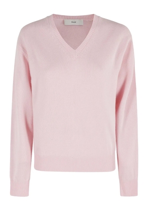DUNST V-neck long-sleeve sweater - Pink