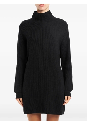 DONDUP logo-plaque high-neck mini dress - Black