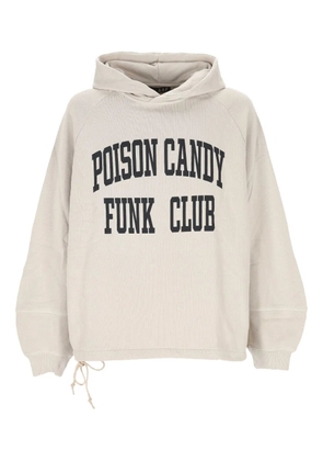 Applied Art Forms drawstring printed hoodie - Neutrals