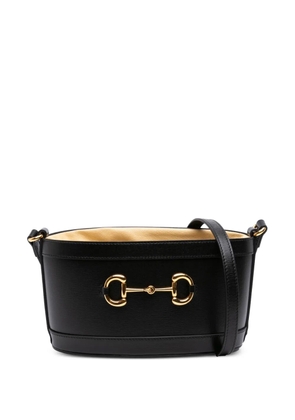 Gucci Pre-Owned 2016-2025 Leather Horsebit 1955 bucket bag - Black