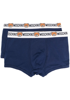Moschino teddy logo waistband briefs - Blue