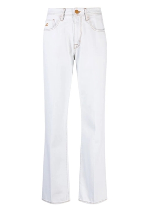 Jacob Cohën embroidered-logo tapered jeans - Blue