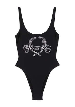 Moschino logo-print swimsuit - Black