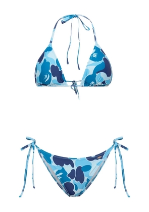 A BATHING APE® camouflage-print bikini - Blue