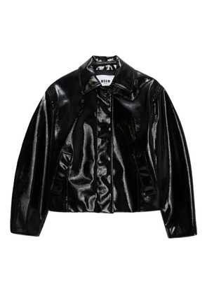 MSGM long-sleeve bomber jacket - Black