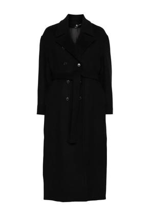 Isabel Benenato double-breasted belted coat - Black