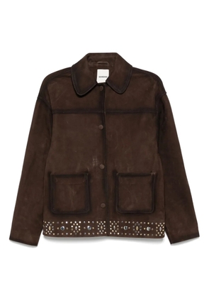 SANDRO suede jacket - Brown