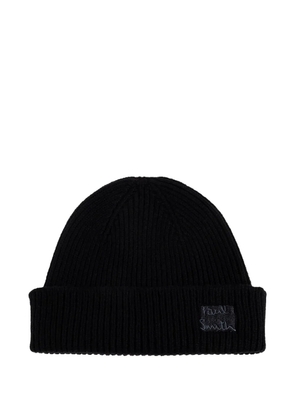 Paul Smith logo-embroidered beanie hat - Black