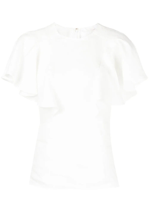 Chloé linen flutter sleeve top - White