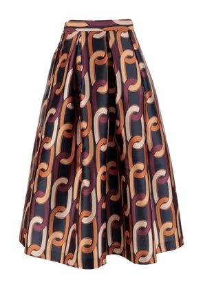 Lunatica Milano Luna K Chain pleated midi skirt - Blue