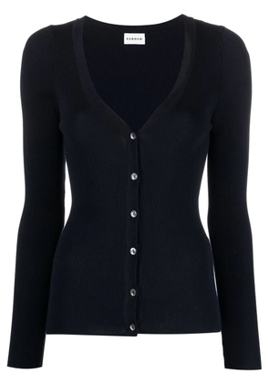 P.A.R.O.S.H. ribbed-knit V-neck cardigan - Blue
