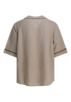 KAPITAL appliqué button shirt - Neutrals