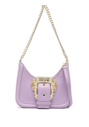 Versace Jeans Couture engraved-logo buckle shoulder bag - Purple