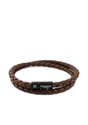 Tateossian Chelsea braided-leather bracelet - Brown