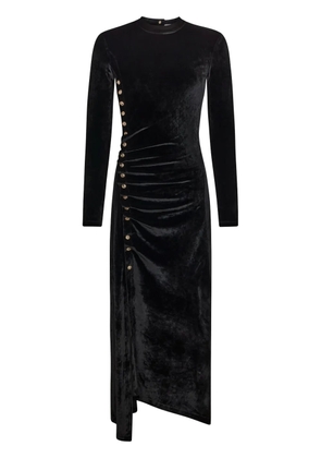 Rabanne draped velvet maxi dress - Black