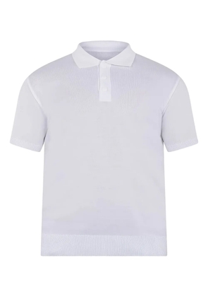 YES LONDON three-button knitted polo shirt - White