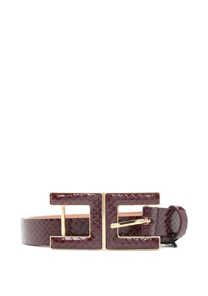 Elisabetta Franchi logo-buckle belt - Red