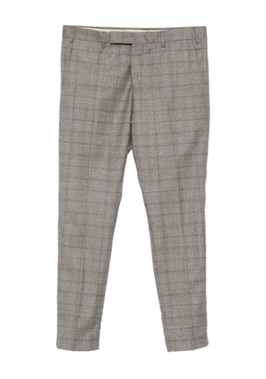 PT Torino checked-pattern trousers - Grey