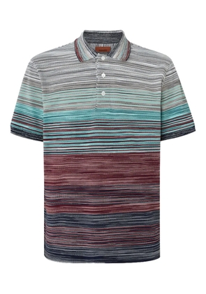 Missoni striped cotton polo shirt - Red