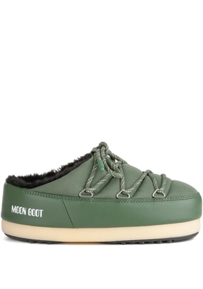 Moon Boot padded lace-up mule boots - Green
