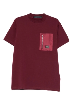 Karl Lagerfeld zip-pocket T-shirt - Red
